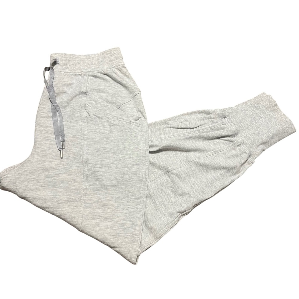 Lululemon Grey Lounge Jogger Sweatpants Womens‎ Size 4 Cotton Drawstring Waist
